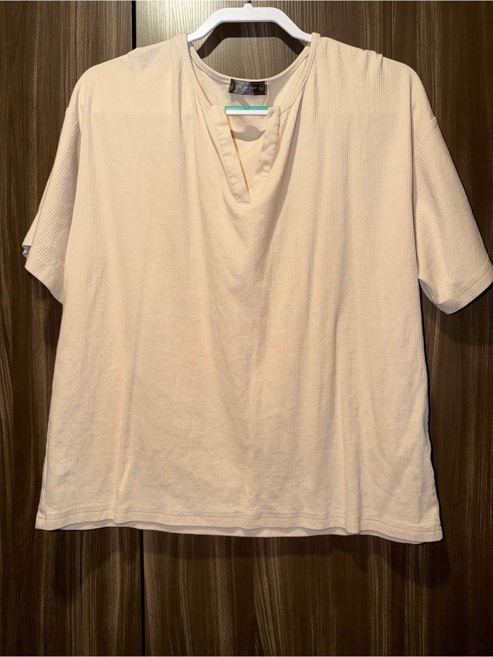 Everyday Cream Notch-Neck Short Sleeve Blouse - Women